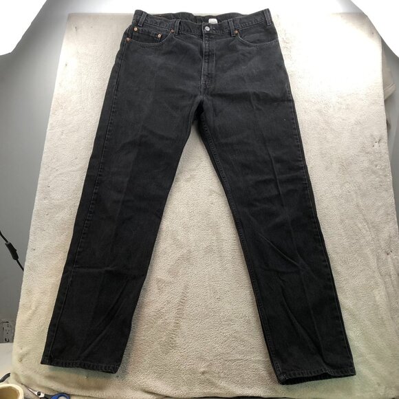 Levis Men's 505 Jeans 40x32 Black Regular Fit Straight Leg Vintage - Picture 10 of 11